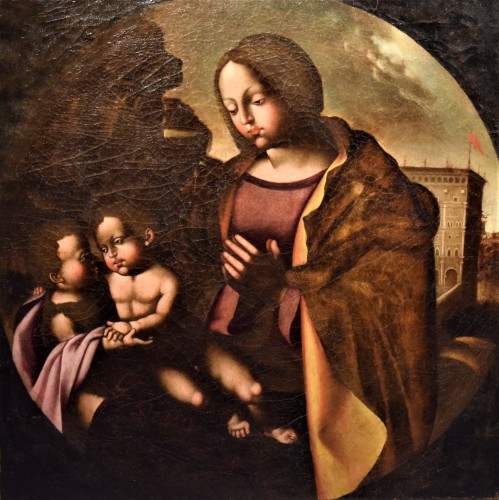 La Vierge à l'Enfant et San Jean Baptiste - École Flamande du XVIe siècle